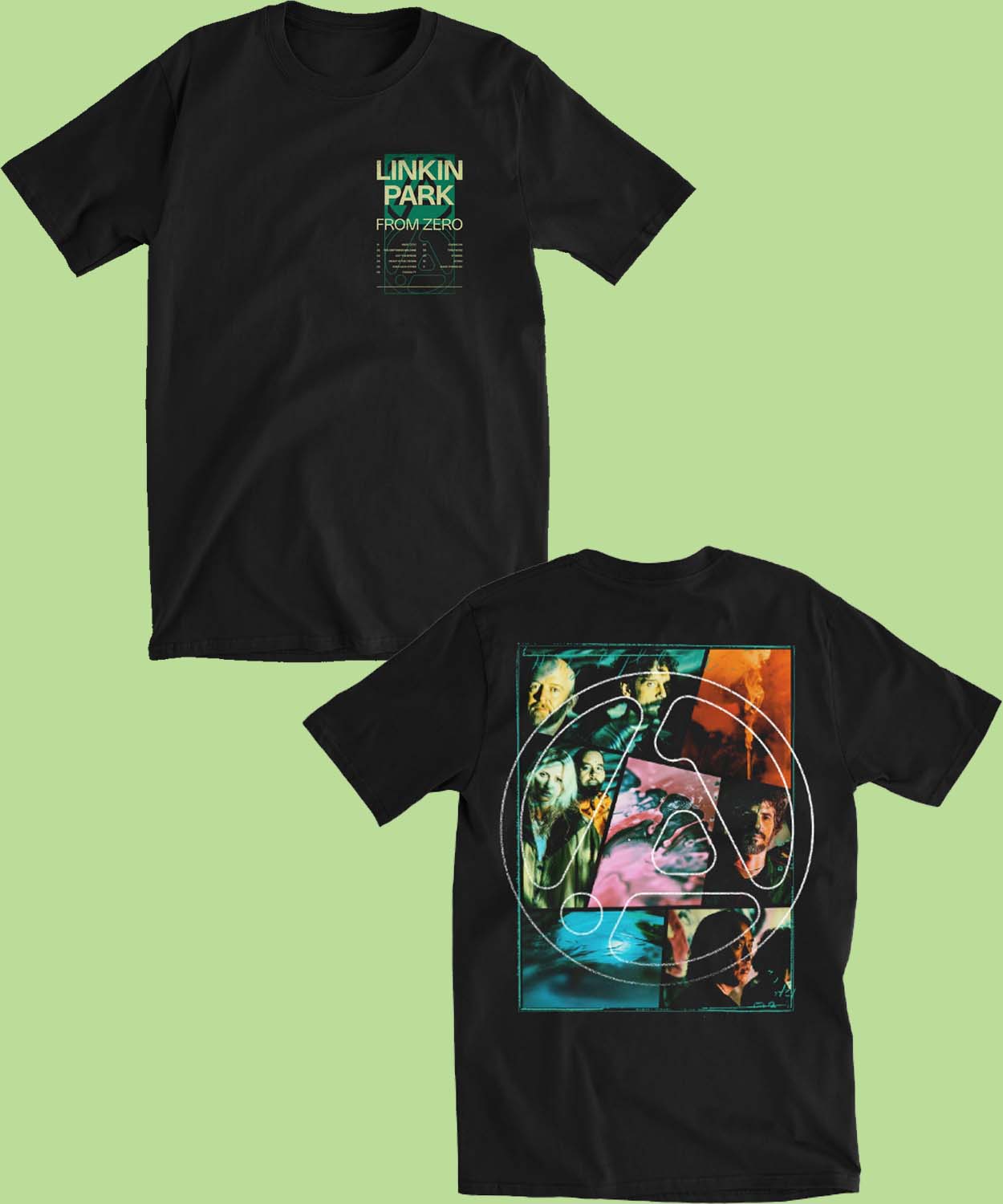 Linkin Park Merch From Zero Photo Collage Black Tee Newest Fashion Trends