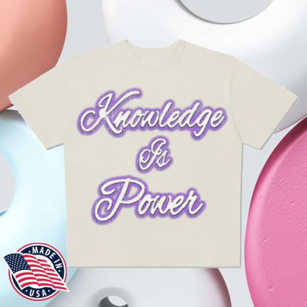 Worldwide Merch Store Knowledge Is Power Vintage Ringer Tee