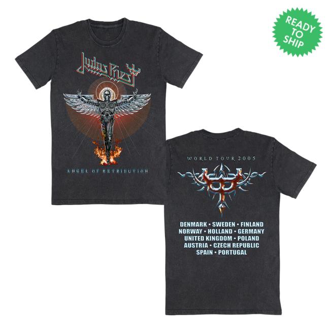 Shop Judas Priest Merch Store Angel Of Retribution Tour Tee