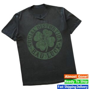 Social Distortion Merch Store Bad Luck Shamrock T-Shirt