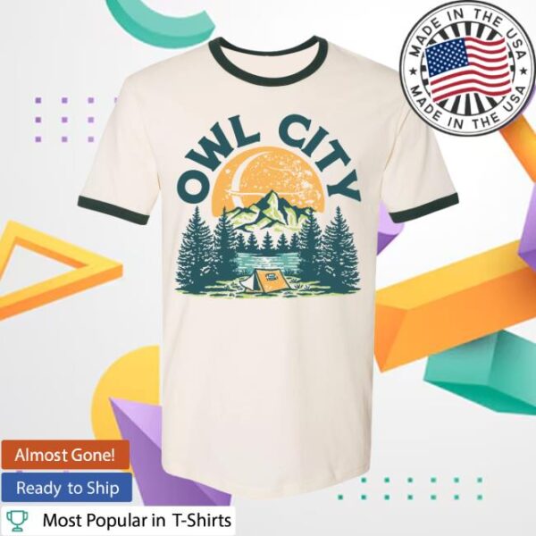 Owl City Music Merch Stores Owl City Camp Owl City Ringer Tee