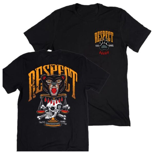 Cxxii Apparel Merch Store Respect Black Tee