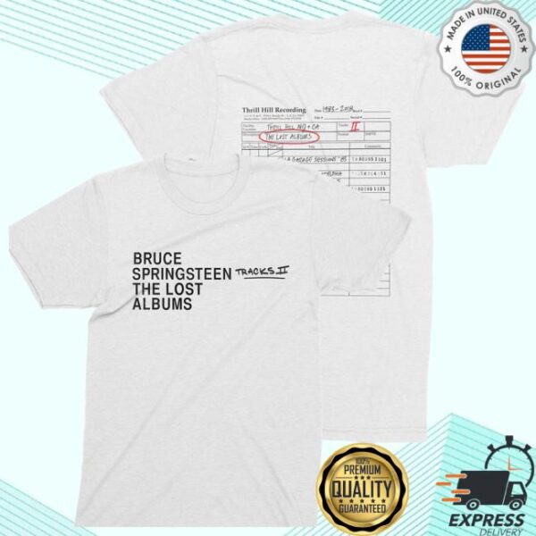Bruce Springsteen Merch Store The Lost Albums White Tee