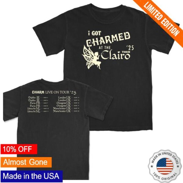 Clairo Merch Store I Got Charmed Europe Tour Tee