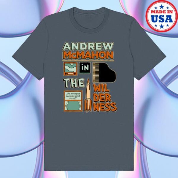 Andrew Mcmahon Merch Piano And Rocket T-Shirt
