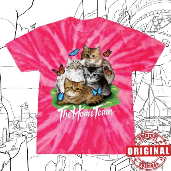 The Home Team Merch Store Shop Kitten Tie Dye Shirt