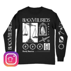 Black Veil Brides Merch Scales Of Justice Longsleeve T-Shirt
