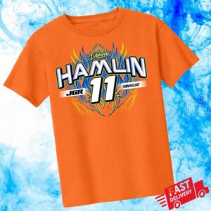 Shop Jgr Merch Store Denny Hamlin #11 Youth Neon Orange Tee
