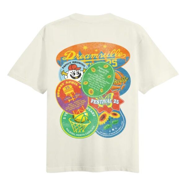 Dreamville Fest Merch Store Youth Dv 25 White Sticker Tee