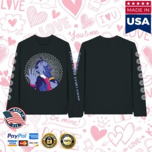 Everything Everything Official Store Merch Distant Past Spiral Lyric Long Sleeve Tee
