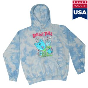 Bikinitrillstore Merch Bikini Trill Tie Dye Cat Hoodie