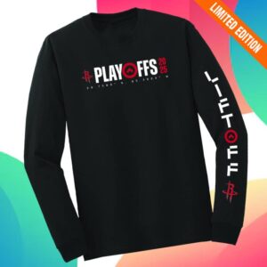 Rocketsshop Merch Store Men’s Houston Rockets 2025 Playoffs Mantra Long-Sleeve T-Shirt