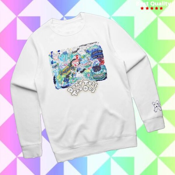 James Marriott Merch Store Shop Don’t Tell The Dog Scrap Book White Sweat