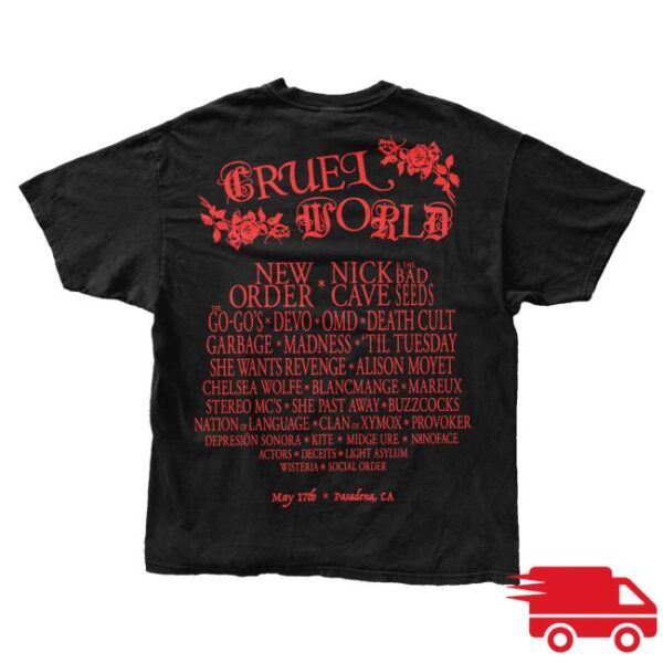 Cruel World Merch Store Shop Rage Lineup Tee