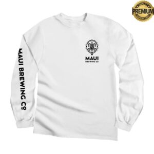 Crazyshirts Merch Store Maui Brewing Co Logo New Splatter – White Long Sleeve T-Shirt