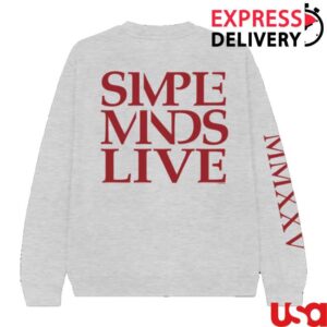 Simple Minds Merch Store Live 2025 Ash Crewneck