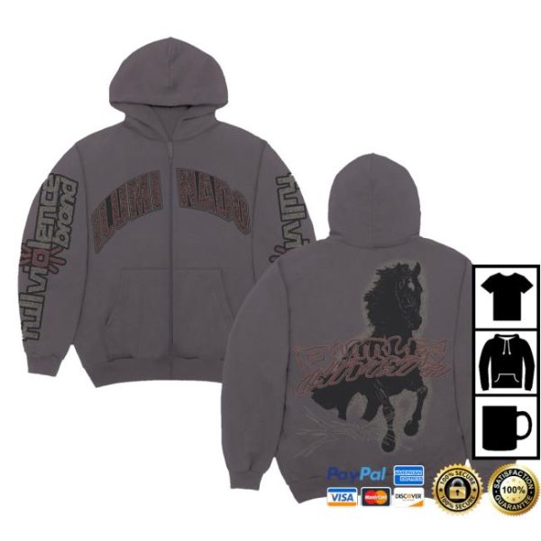 Full Violence Store Merch Shop Horsepower Zip-Up Hoodie