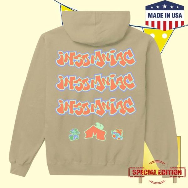 Insomniac Shop Store Merch House Stacked Zip Hoodie