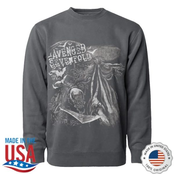 A7x World Merch Store Shop City Of Evil Crewneck Sweater Coe 20Th Anniversary