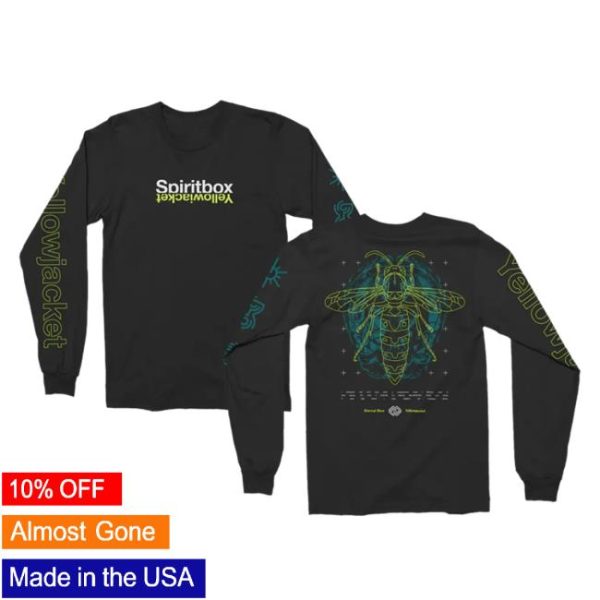 Twisted Thread Store Merch Spiritbox Yellowjacket Black Long Sleeve Shirt