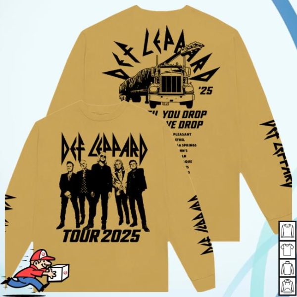 Def Leppard Official Store Merch Summer Tour 2025 Long Sleeve T-Shirt