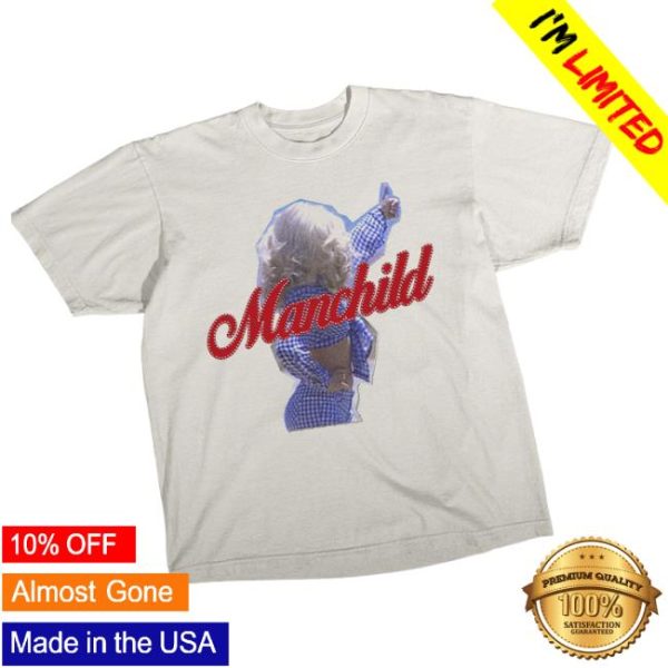 Sabrina Carpenter Store Merch Manchild Rhinestone T-Shirt