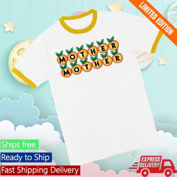 Mother Mother Merch Store Shop Peach Logo Ringer Tee