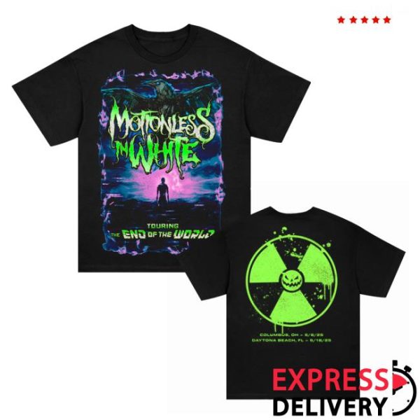 Motionless In White Store Merch Touring The End Of The World Sonic Temple  Rockville Black T-Shirt