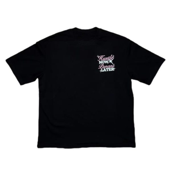 Slay247 Store Merch Hustle Now Punani Later Heavyweight Oversized T-Shirt