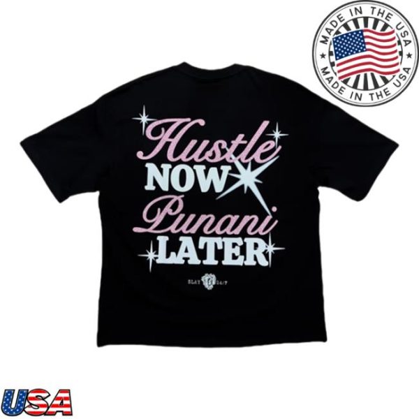 Slay247 Store Merch Hustle Now Punani Later Heavyweight Oversized T-Shirt