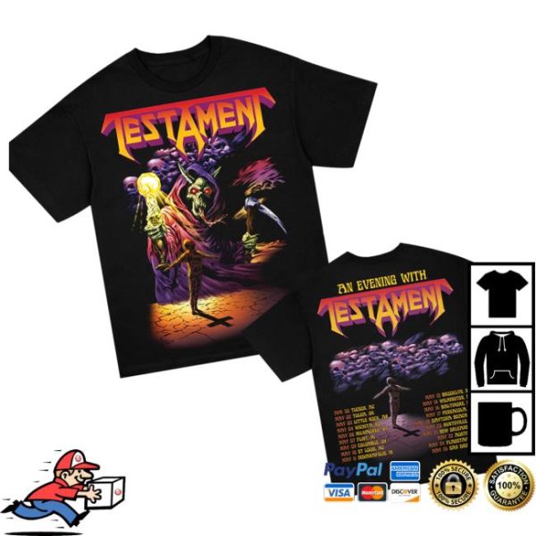 Testamentlegions Shop Merch Store An Evening With 2025 Tour Black T-Shirt