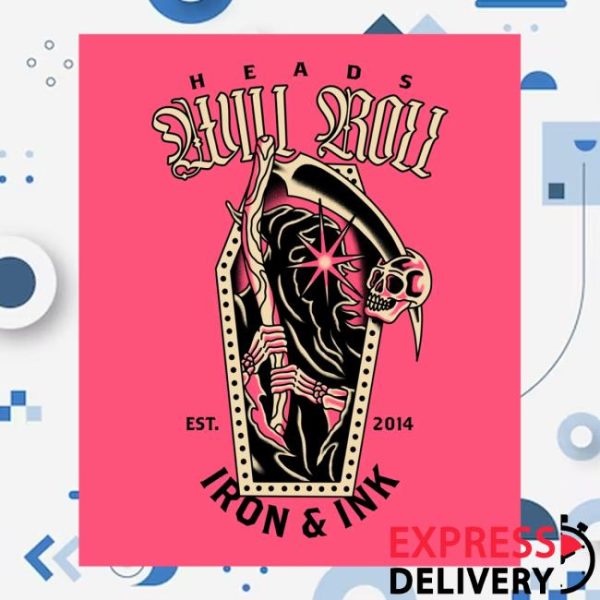 Iron And Ink Clothing Store Merch Heads Will Roll Oversized Heavyweight Shirt