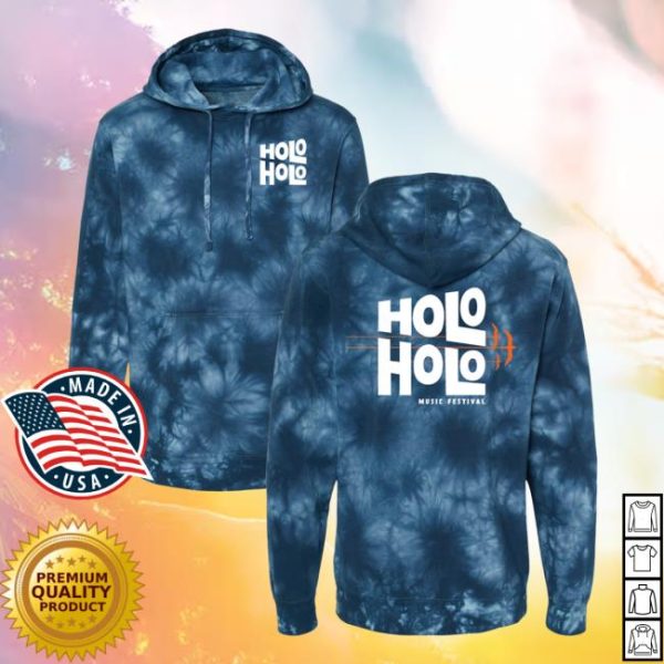 Holo Holo Festival Merch Store Shop Holo Holo Event Tie Dye Hoodie Blue