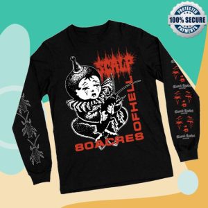 Closed Casket Activities Store Merch Scalp 80Acresofhell Long Sleeve