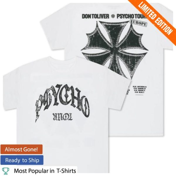 Don Toliver Music Store Merch Psycho Tour Emblem Tee