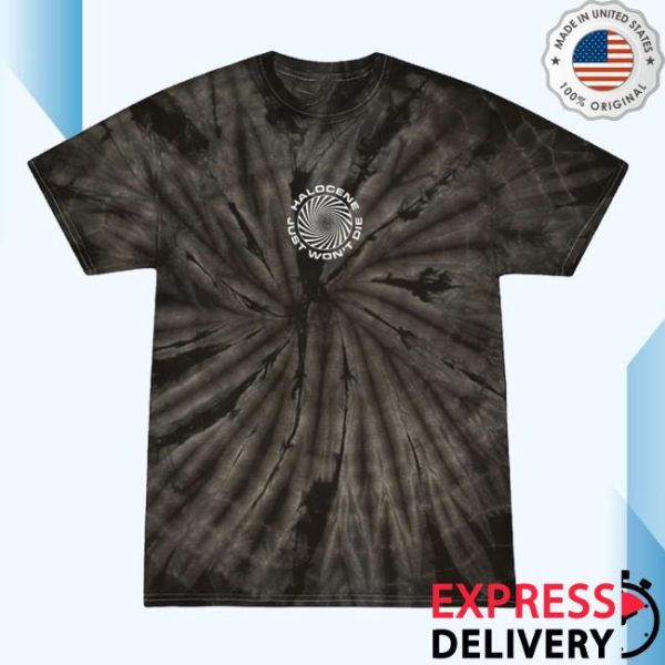 Halocene Store Merch Just Won’t Die Black Tie Dye Tee