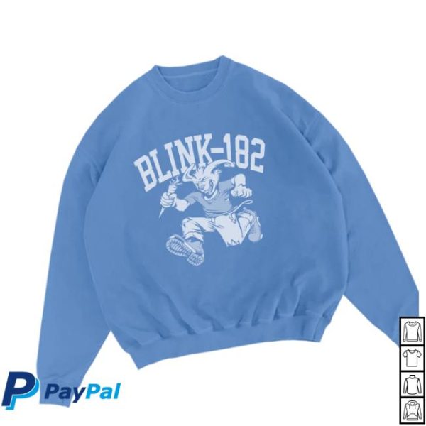Blink 182 Store Merch Rabbit Blue Crewneck