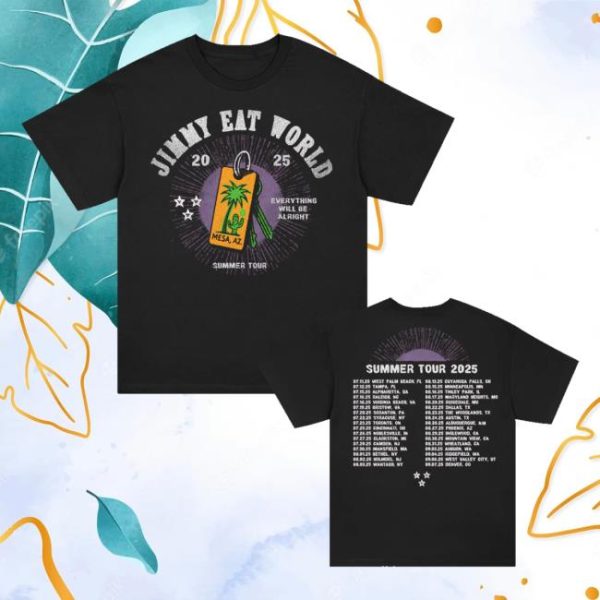 Jimmy Eat World Merch Store Shop Summer 2025 Tour T-Shirt