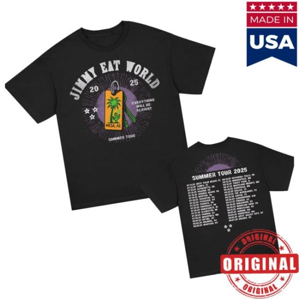 Jimmy Eat World Merch Store Shop Summer 2025 Tour T-Shirt