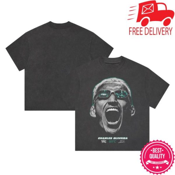 Fanatics Store Merch Charles Oliveira Fight Vision Boxy Black T-Shirt