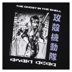 Wearebraindead Store Merch Brain Dead X Ghost In The Shell Black T-Shirt