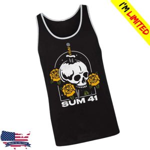 Sum41 Store Merch Skull And Roses Tank
