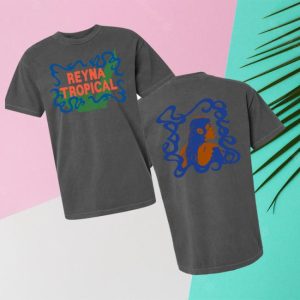 Basknc Store Merch Reyna Tropical Faded Grey Tee