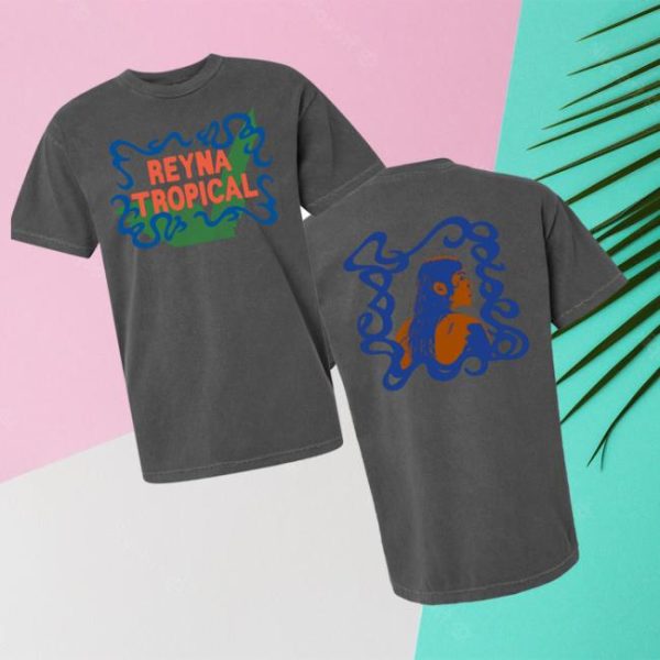 Basknc Store Merch Reyna Tropical Faded Grey Tee