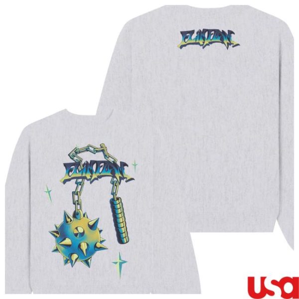 Flimflam Store Merch Flim Flail Heather Grey Youth Crewneck