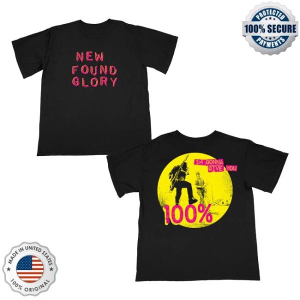 Pure Noise Store Merch New Found Glory 100% Black Tee