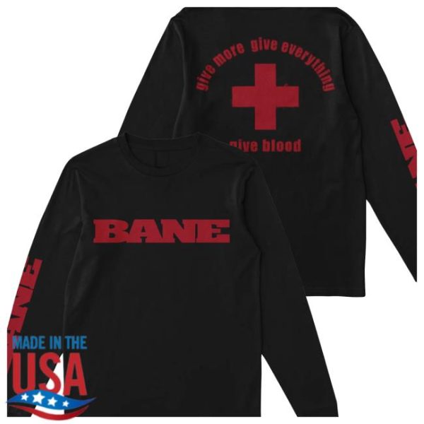 Equal Vision Store Merch Bane Give Blood Black Long Sleeve