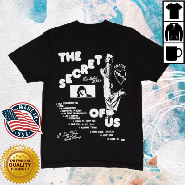 Gracie Abrams Store Merch The Secret Of Us Graphic Black T-Shirt