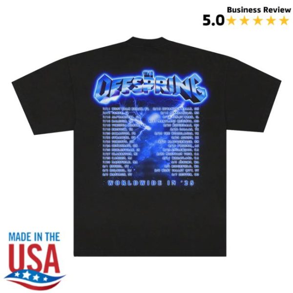 Offspring Store Merch Supercharged Skeleton 2025 Tour Tee