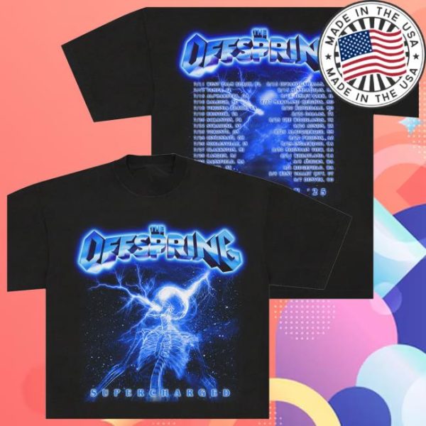 Offspring Store Merch Supercharged Skeleton 2025 Tour Tee
